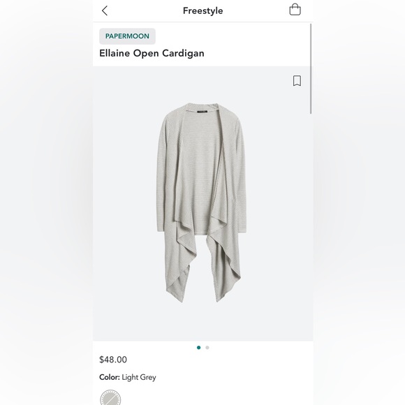 Paper moon striped open from cardigan - size XL - Picture 1 of 5